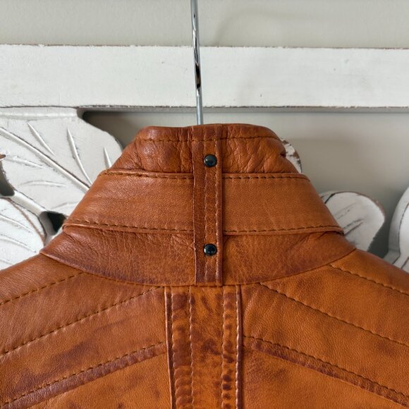 NWOT - De Nicola Light Brown Leather Jacket - Picture 10 of 13